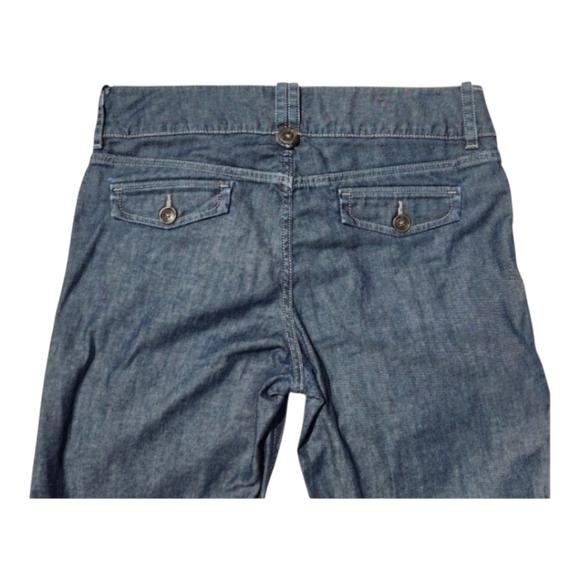 SOLD Banana Republic Classic Denim Capri Pants Size 14 Mid Rise Stretch Cuffed - Picture 6 of 9